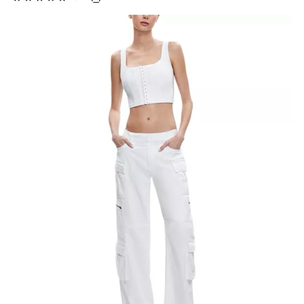 Alice + Olivia White Boyfriend Jeans
